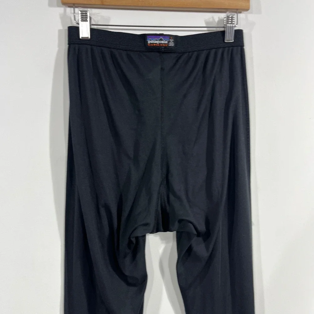 Patagonia Capilene Gorpcore Mens Large Black Base Layer Thermal Pants Outdoors